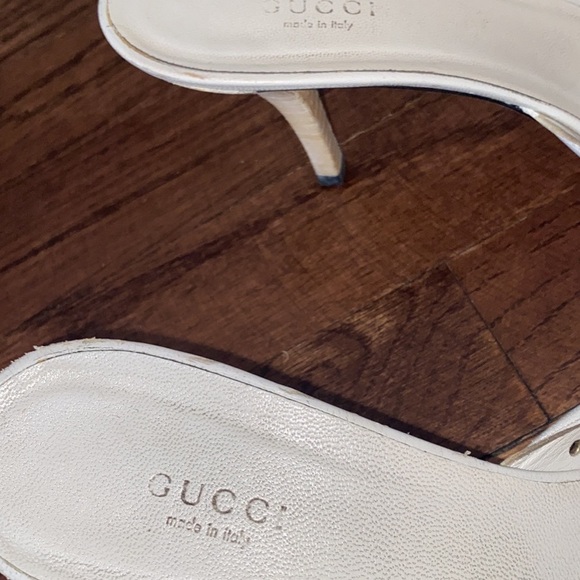 White Gucci Mules size 10 B Vintage - Picture 4 of 5